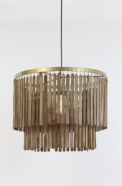 Hanglamp Ø60x43 cm GULAG hout donker bruin