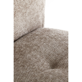 Eetkamerstoel 59x50x83 cm SINOSA beige+hout donker bruin