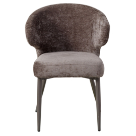 Ares Grey dining chair aphrodite 7 mocco clay leg - PTMD Collection