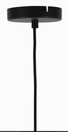 Hanglamp Ø22x52 cm LEKAR zwart+smoke glas