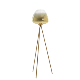 Vloerlamp driepoot Ø42x146 cm MAYSON glas goud-helder+goud