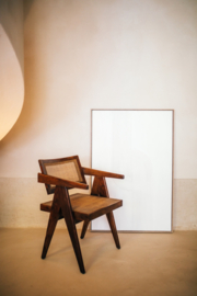 ROSALIA - stoel met armleuning - mango hout / rotan - L 53 x W 51 x H 80 cm - bruin