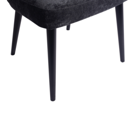 Fiori Anthracite dining chair black wooden legs