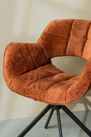 Link Dining Chair Berge 3032 Rust Fabric