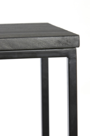 Side table S/2 100x30x70+120x40x82 cm BRYSON hout mat zwart