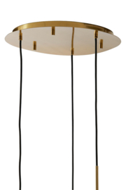 Hanglamp 3L Ø40x160 cm MAYSON glas goud-helder+goud