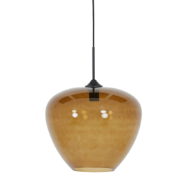 Hanglamp Ø30x25 cm MAYSON glas bruin-zwart