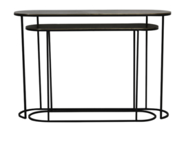 Side table S/2 max 118x28x80 cm BOCOV antiek brons-zwart
