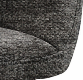 PTMD- Fallax Anthracite Ribbe Chair -Black Leg
