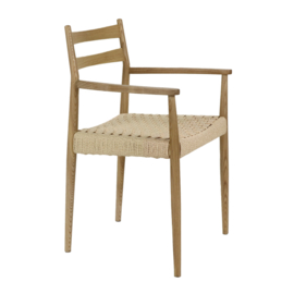 MINOU - stoel - essenhout / papier - L 51,5 x W 57 x H 80 cm - naturel