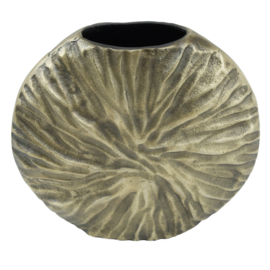 Lozac Silver alu round shaped pot wavy structure