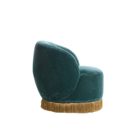 Stoel 81,5x76,5x76,5 cm GALATI velvet petrol+goud