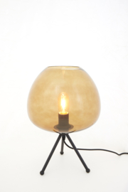 Tafellamp Ø30x43 cm MAYSON glas bruin-mat zwart