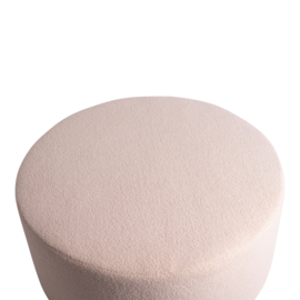 Evie Teddy Sand round pouf