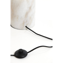 Vloerlamp Ø25x156 cm MEDINA antiek brons+glas mat wit