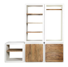 VERONA - rek 1 deur - kalkpleister - L 60 x W 50 x H 60 cm - gebroken wit