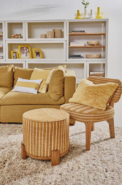VERONA - rek 2 schappen - kalkpleister / acacia hout - L 45 x W 40 x H 90 cm - gebroken wit 40170-OWH-2