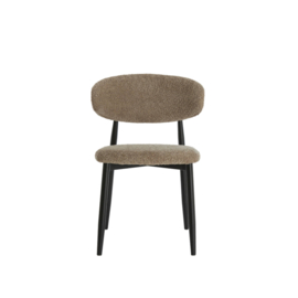 Eetkamerstoel 54x52x76 cm ENIOLA taupe+zwart