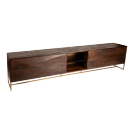 Onyx TV Cabinet Brown/Gold - PTMD