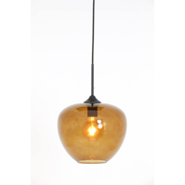 Hanglamp Ø30x25 cm MAYSON glas bruin-zwart