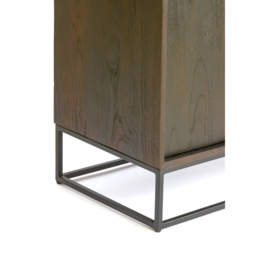 Kast 75x40x200 cm LILIAN hout donker bruin