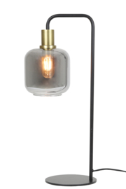 Tafellamp 27x18x58 cm LEKAR antiek brons+smoke glas