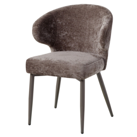 Ares Grey dining chair aphrodite 7 mocco clay leg - PTMD Collection