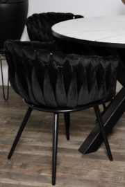 Wave Chair Velvet Black