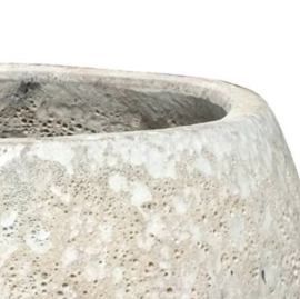 Javier Grey high ceramic pot round set of 2