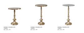 Gemma Champagne alu sidetable round L