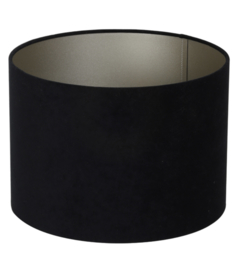Kap cilinder 35-35-25 cm VELOURS zwart-taupe