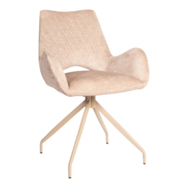 PTMD - Ubi Cream dining chair vogue 2 beige metal legs