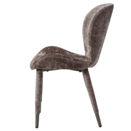 Thor mocca diningchair aphrodite fabric leg - PTMD Collection