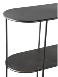 Dessa Black metalen open sidetable rechthoek