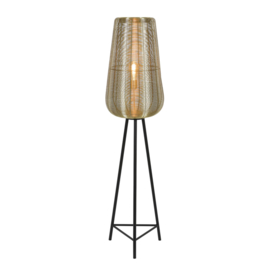 Vloerlamp Ø37x147 cm ADETA goud+mat zwart