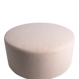 Evie Teddy Sand round pouf