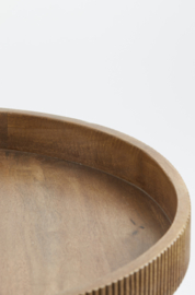 Bijzettafel Ø50x35 cm KALOMO hout donker bruin