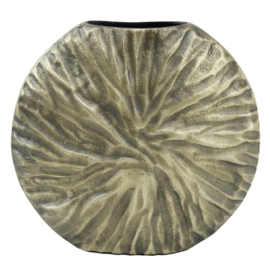 Lozac Silver alu round shaped pot wavy structure
