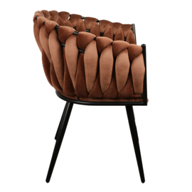 Wave Chair Velvet Koper