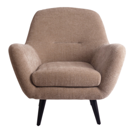 Donny Cream fauteuil black wooden legs