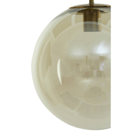 Hanglamp Ø48 cm MEDINA antiek brons+glas amber