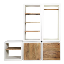 VERONA - rek - kalkpleister - L 60 x W 50 x H 120 cm - gebroken wit