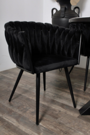 Wave Chair Velvet Black