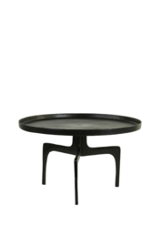 Salontafel S/2 Ø64x39+Ø75x44 cm PANO donker brons/zwart