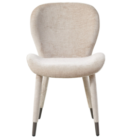 Thor beige diningchair aphrodite fabric leg - PTMD Collection