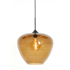 Hanglamp Ø40x34 cm MAYSON glas bruin-zwart