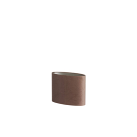 Kap ovaal recht smal 38-17,5-28 cm VELOURS chocolade bruin