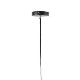 Hanglamp Ø40x34 cm MAYSON smoke glas-mat zwart