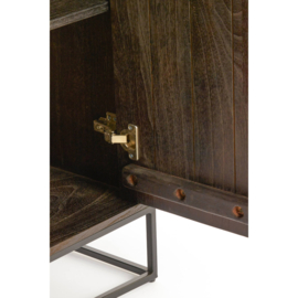 Kast 75x40x200 cm LILIAN hout donker bruin