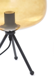 Tafellamp Ø30x43 cm MAYSON glas bruin-mat zwart